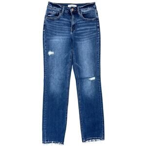 Flying Monkey Distressed Jeans Women’s 26 Frayed Hem Skinny Denim